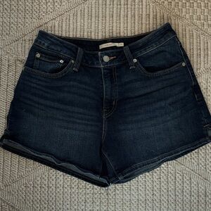 Levi's Dark Indigo Denim Shorts